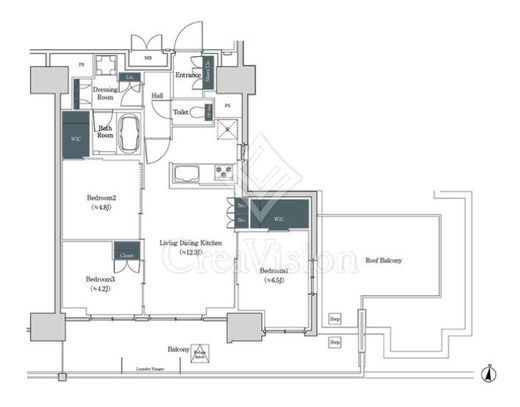 ブルックサイドレジデンス木場　1410号室　間取り