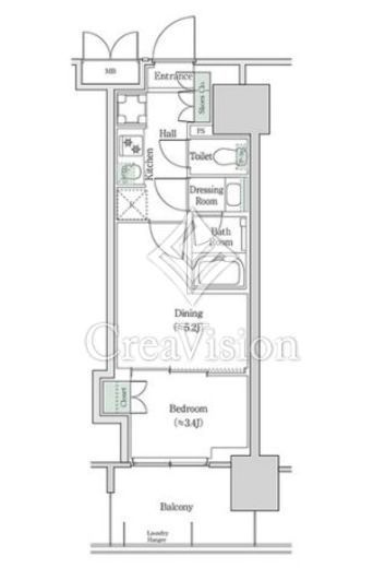 ブルックサイドレジデンス木場　533号室　間取り