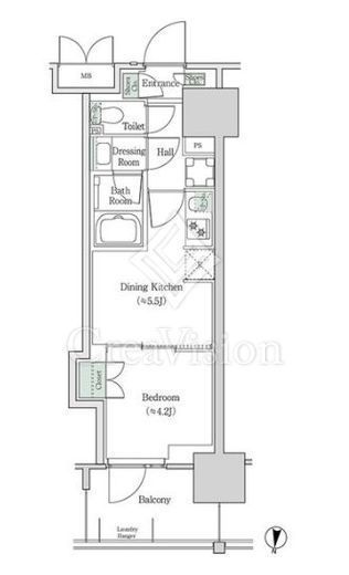 ブルックサイドレジデンス木場　537号室　間取り