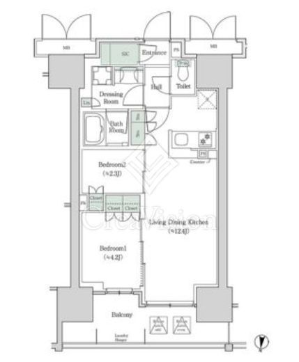 ブルックサイドレジデンス木場　546号室　間取り