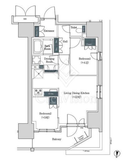 ブルックサイドレジデンス木場　547号室　間取り