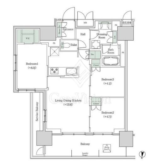 ブルックサイドレジデンス木場　923号室　間取り