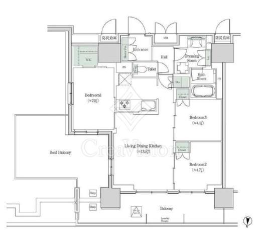 ブルックサイドレジデンス木場　1023号室　間取り