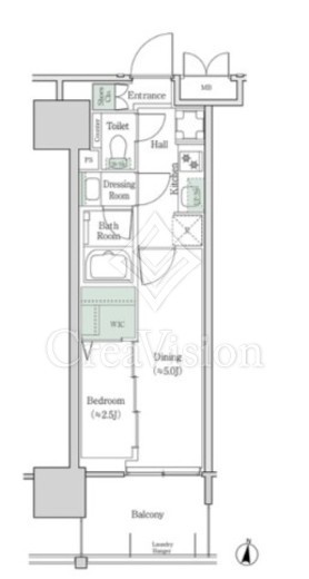 ブルックサイドレジデンス木場　516号室　間取り