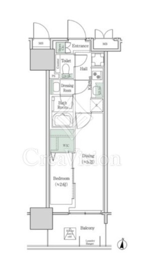ブルックサイドレジデンス木場　524号室　間取り