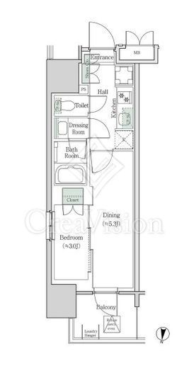 ブルックサイドレジデンス木場　726号室　間取り