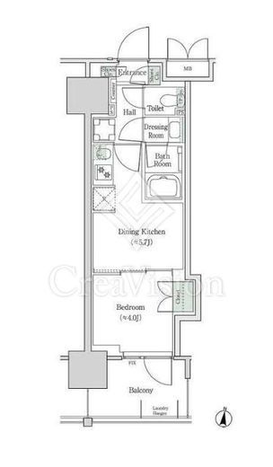 ブルックサイドレジデンス木場　714号室　間取り