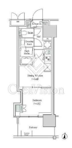 ブルックサイドレジデンス木場　715号室　間取り