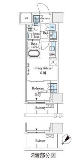 パークアクシス横浜伊勢佐木町通り　204号室　間取り