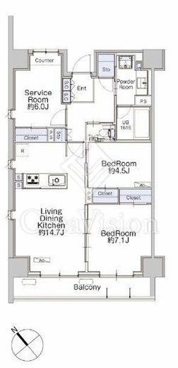 クラシアム神奈川台場　106号室　間取り