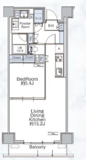 クラシアム神奈川台場　504号室　間取り