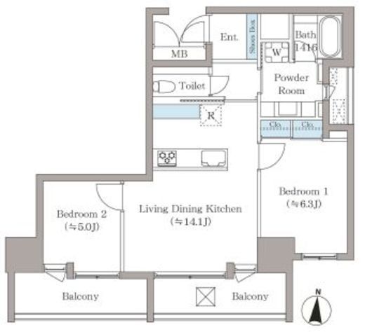 T-PLACE 北斎 St.　802号室　間取り