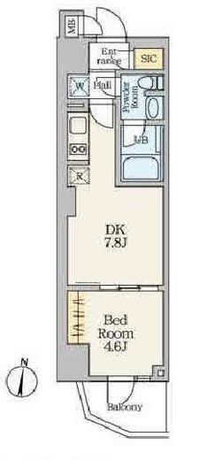 Alivis笹塚　401号室　間取り