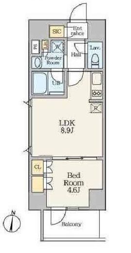Alivis笹塚　701号室　間取り