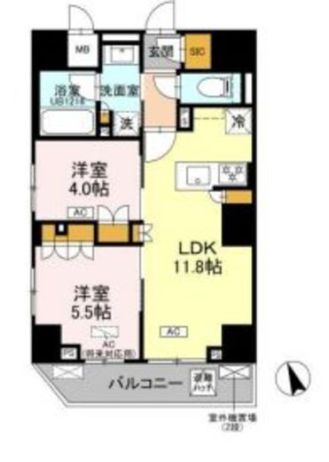 リーラ品川戸越　1301号室　間取り