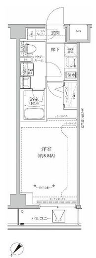 RELUXIA GRANDE川崎大師公園　511号室　間取り