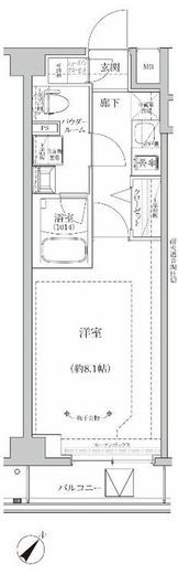 RELUXIA GRANDE川崎大師公園　606号室　間取り