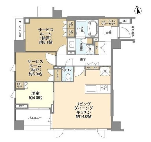 ピアース日吉　201号室　間取り