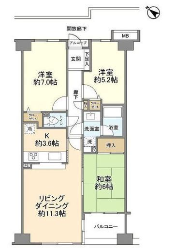 グレーシア横濱片倉　306号室　間取り