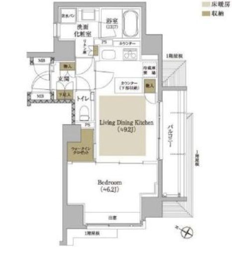 CONOE一番町　501号室　間取り