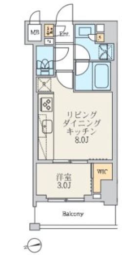 クレストコート北千住レジデンス　403号室　間取り
