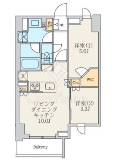 クレストコート北千住レジデンス　904号室　間取り