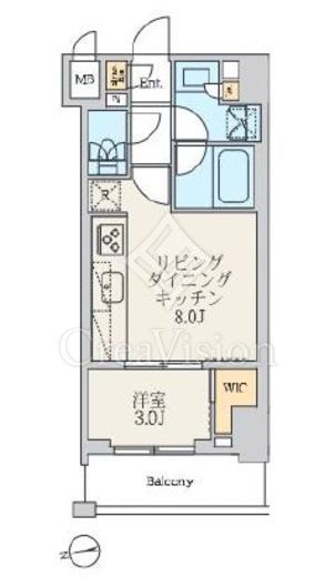 クレストコート北千住レジデンス　703号室　間取り
