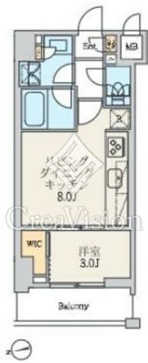 クレストコート北千住レジデンス　702号室　間取り