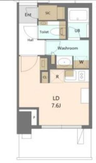 大崎ステーションレジデンス　19F1号室　間取り