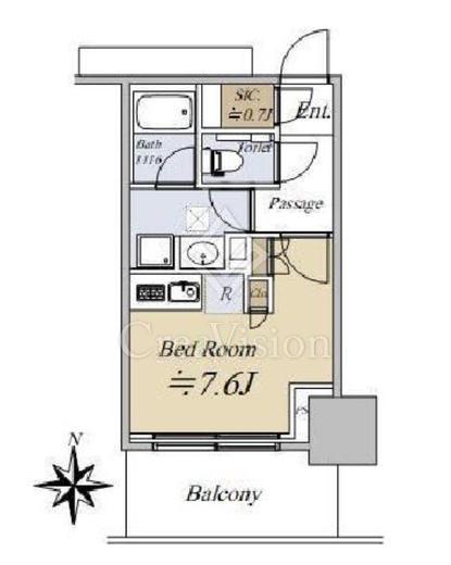 大崎ステーションレジデンス　18F3号室　間取り