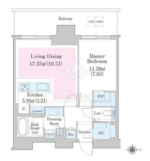大崎ステーションレジデンス　2803号室　間取り
