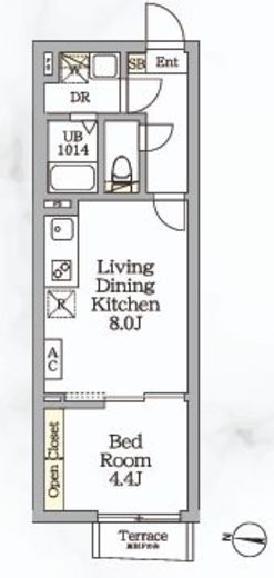 Aglaia新宿西落合　103号室　間取り