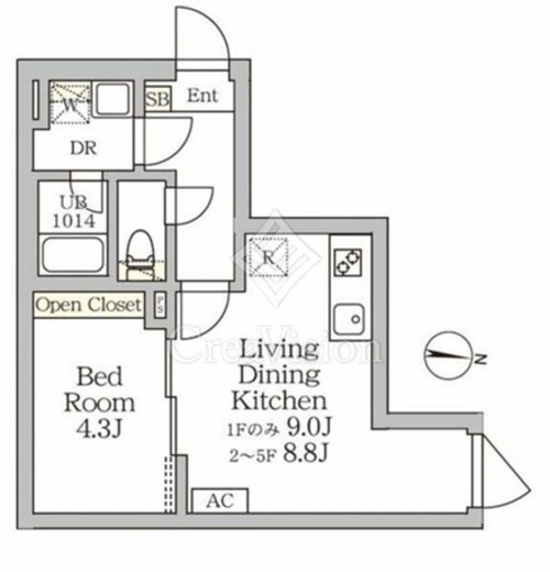 Aglaia新宿西落合　105号室　間取り