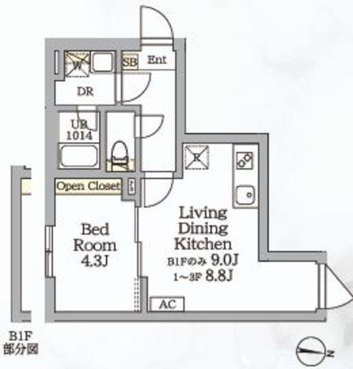Aglaia新宿西落合　404号室　間取り