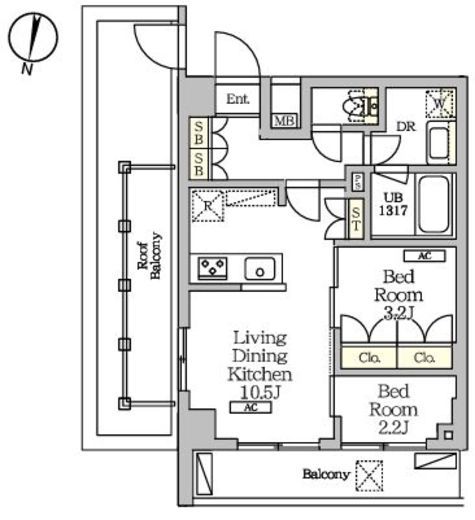 NOGATARESIDENCE　507号室　間取り