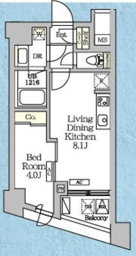 NOGATA RESIDENCE　703号室　間取り