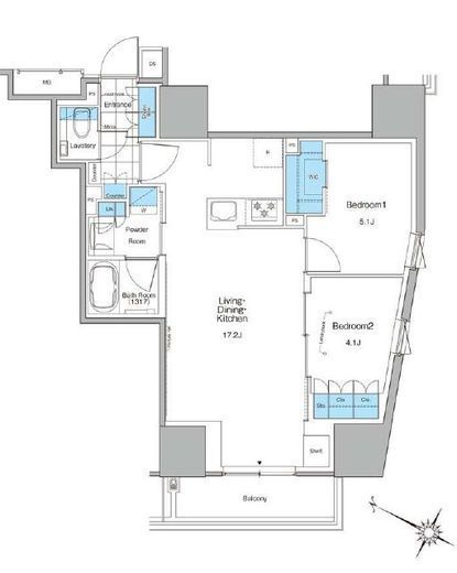 ルフォンプログレ北新宿　1004号室　間取り