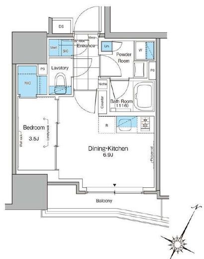 ルフォンプログレ北新宿　1005号室　間取り