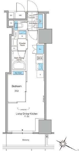 ルフォンプログレ北新宿　1009号室　間取り