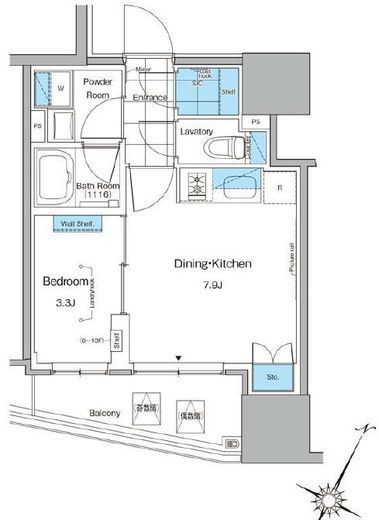 ルフォンプログレ北新宿　906号室　間取り