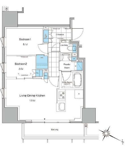ルフォンプログレ北新宿　907号室　間取り