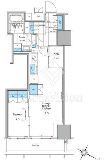 ルフォンプログレ北新宿　1107号室　間取り
