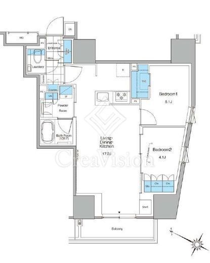 ルフォンプログレ北新宿　904号室　間取り