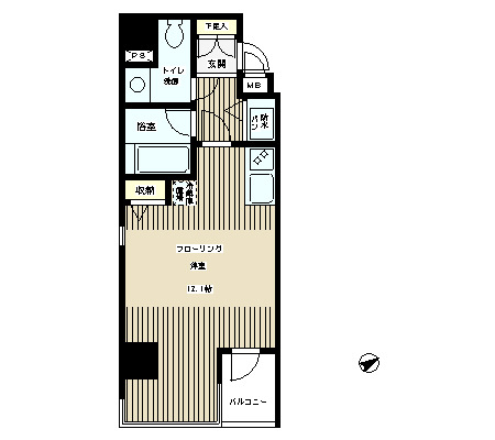 テラス麻布十番　402号室　間取り