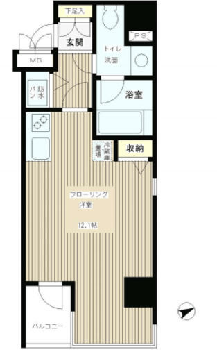 テラス麻布十番　601号室　間取り