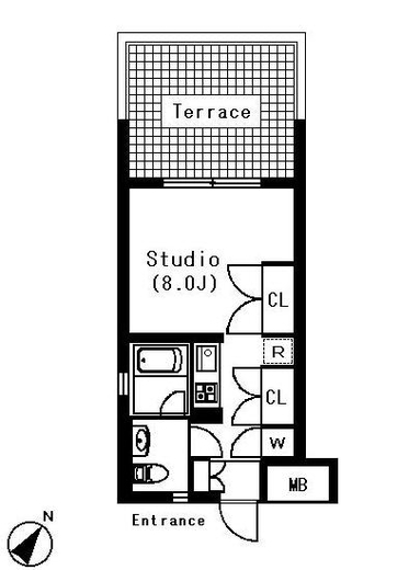 ラティエラ白金高輪　103号室　間取り