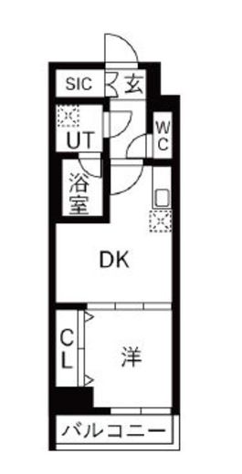 OAKLANCE森下Ⅱ　1104号室　間取り