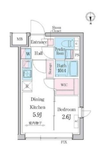 デュオメゾン都立大学　304号室　間取り