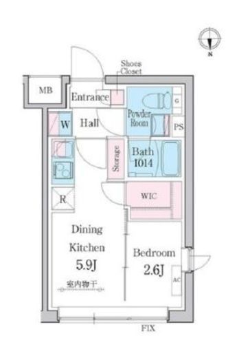デュオメゾン都立大学　404号室　間取り