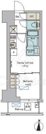 ブリリアイスト錦糸公園　603号室　間取り